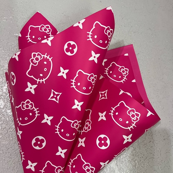 Other - 20 sheets Waterproof  Floral Wrapping Paper  Hello Kitty